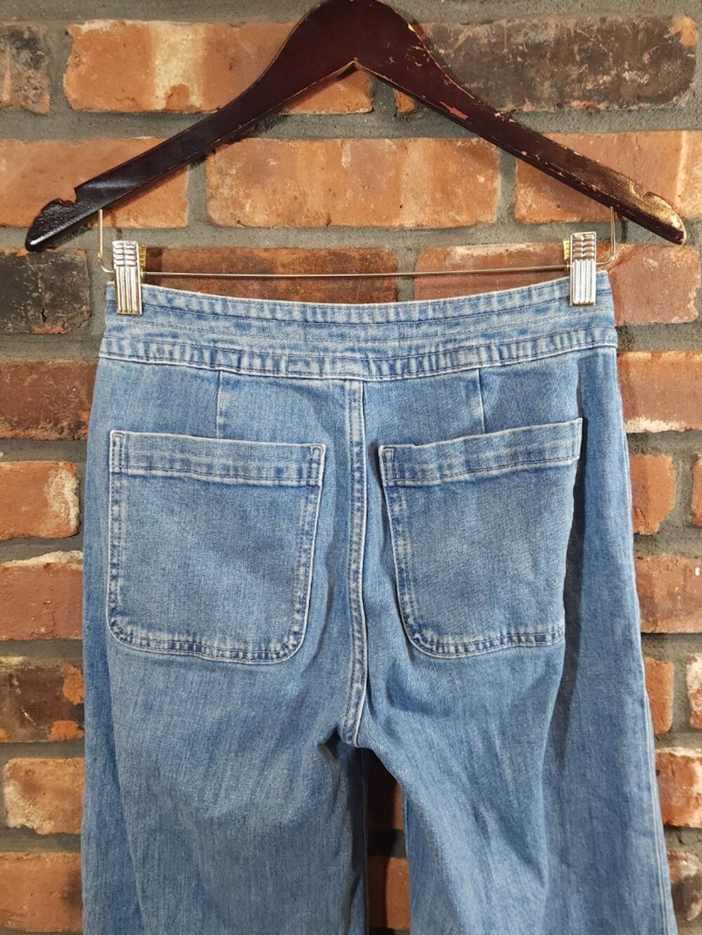 Point Sur High Rise Wide Leg Eco Jean in Bright Ocean Wash Nautical Women's 25 - Picture 8 of 9